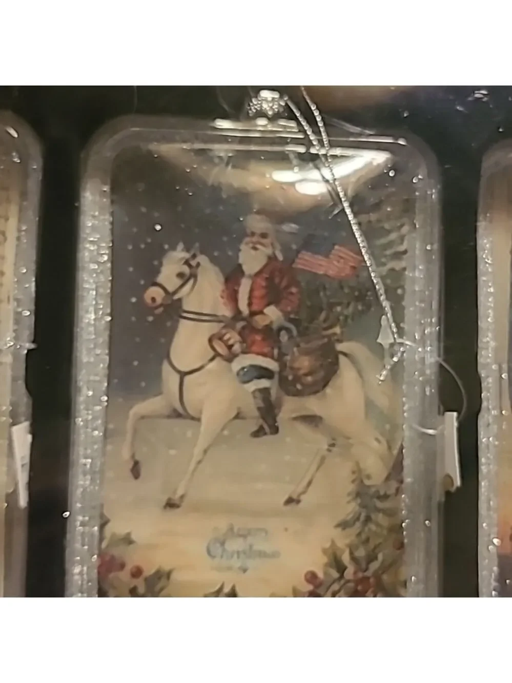 Trimsetter (3)ornaments from Dillard's. Patriotic,large size H.6